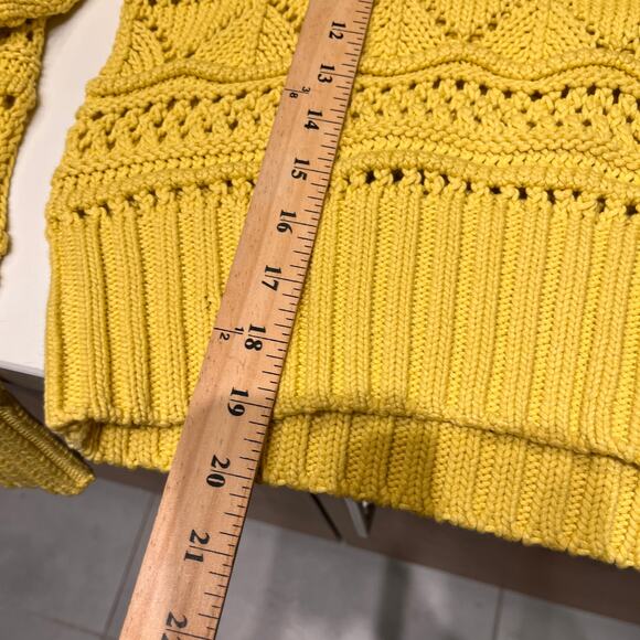 Joie Canary Yellow Knit Scalloped Neckline Sweater Size XXS - Picture 9 of 10